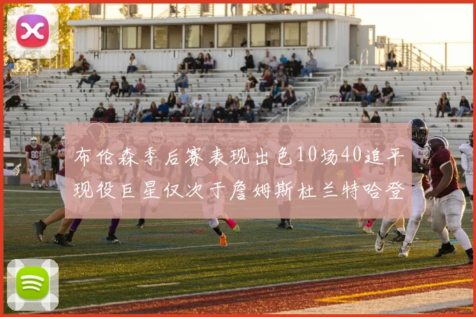 布伦森季后赛表现出色10场40追平现役巨星仅次于詹姆斯杜兰特哈登